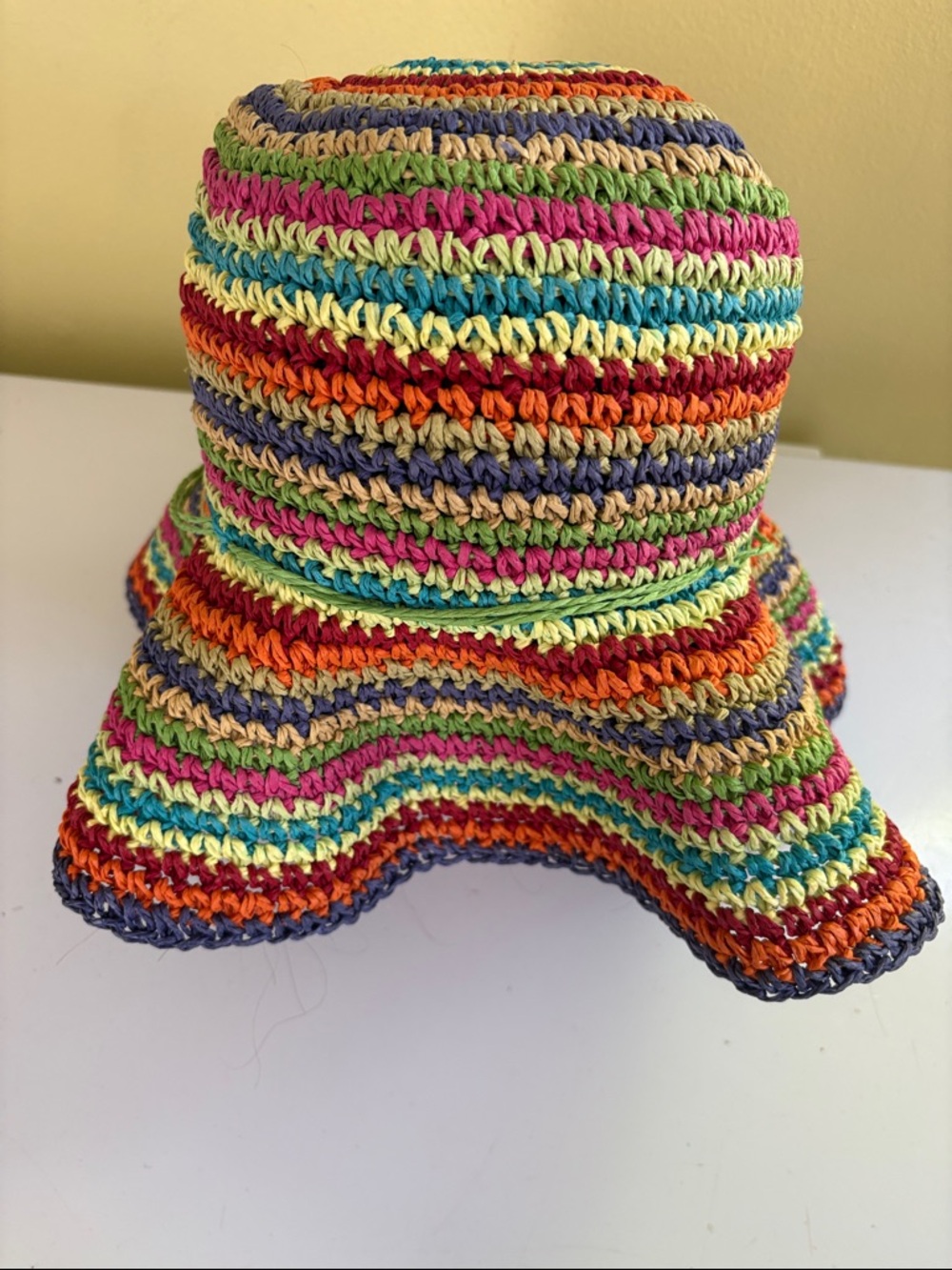 Jacobson Hat Co Colorful Striped  Floppy sun Hat One Size